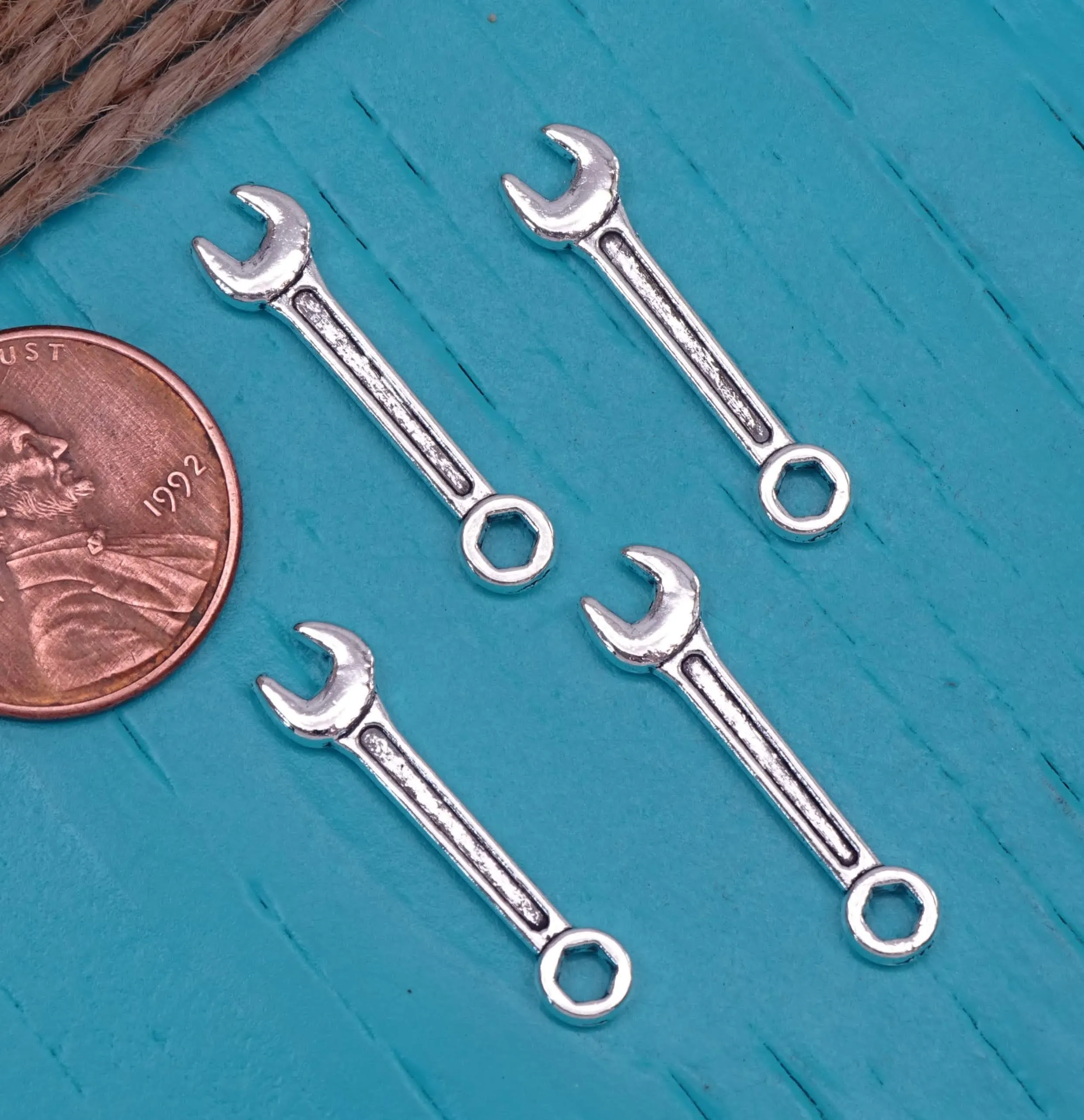 12 pc Wrench charm, wrench, tool, tool charm, wholesale charm, alloy charm