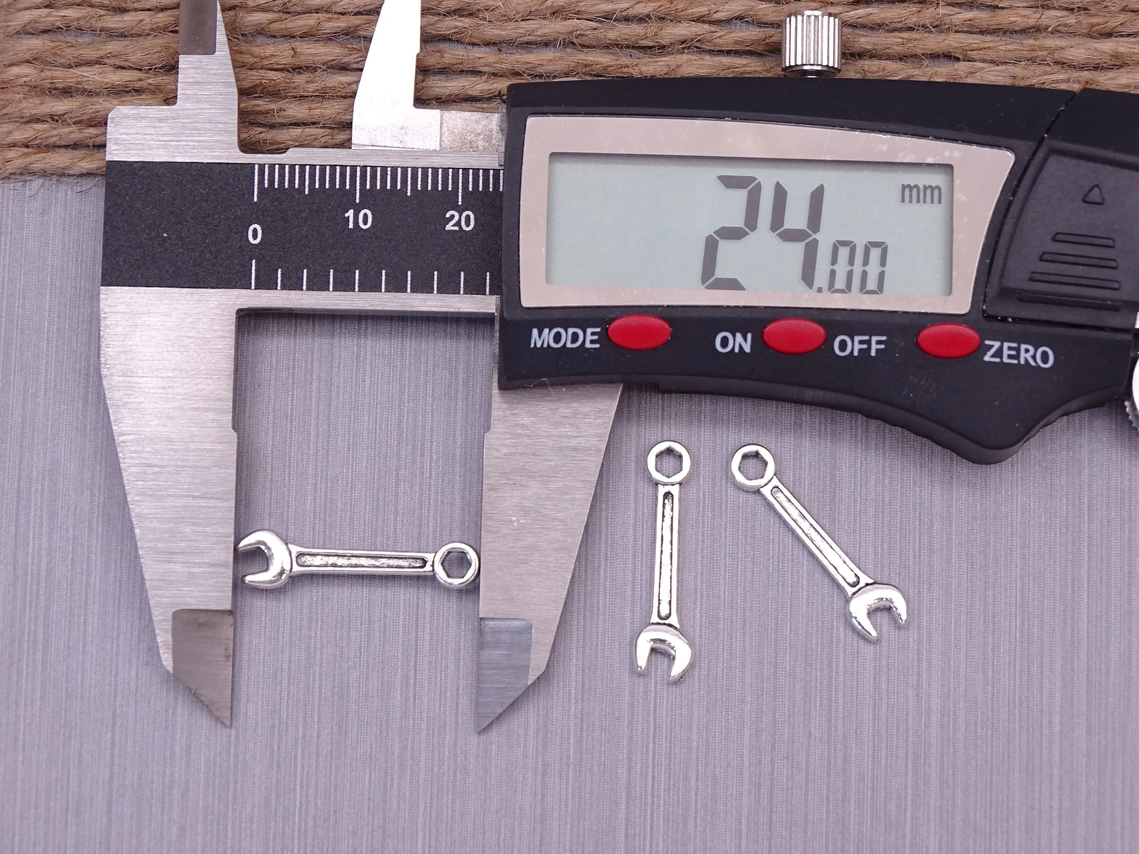 12 pc Wrench charm, wrench, tool, tool charm, wholesale charm, alloy charm