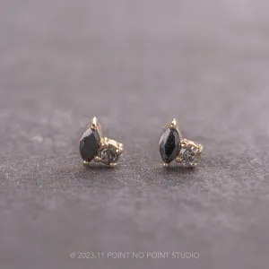 .13tcw Ombre Diamond Studs, 14k Yellow Gold Earrings