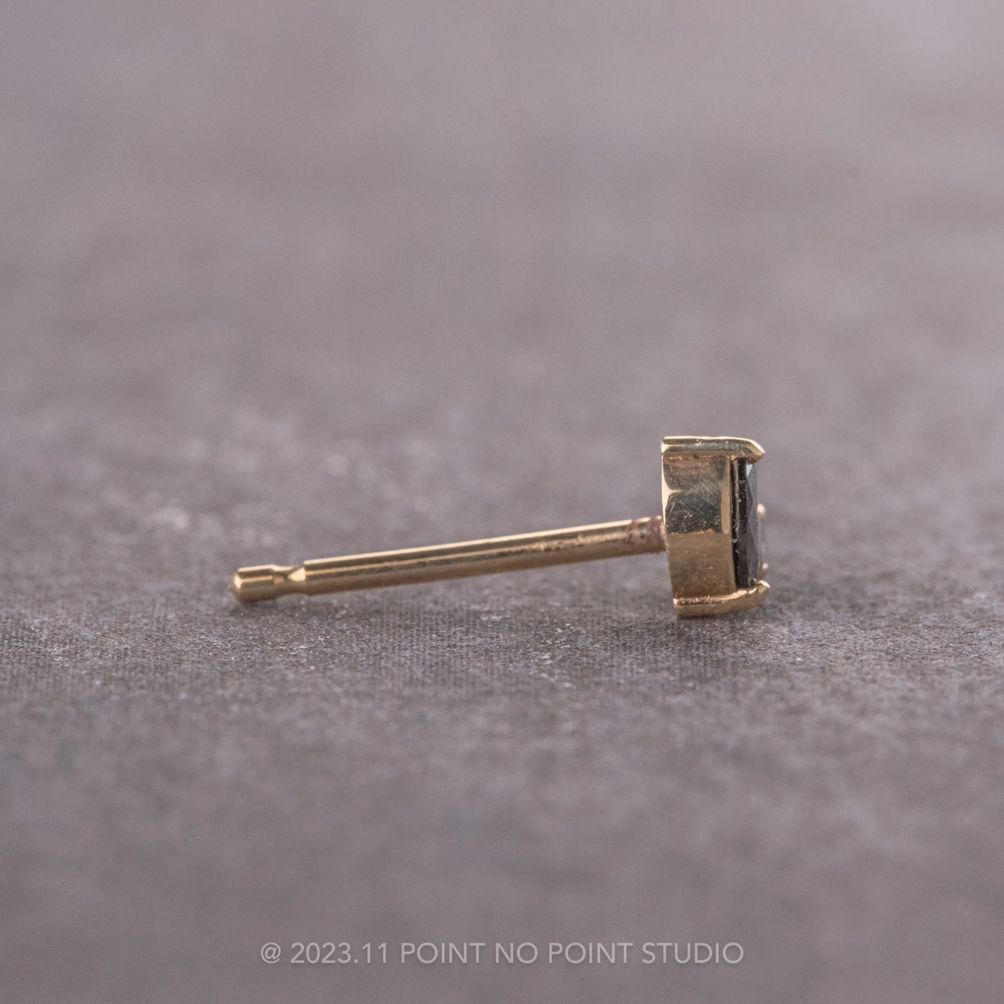 .13tcw Ombre Diamond Studs, 14k Yellow Gold Earrings