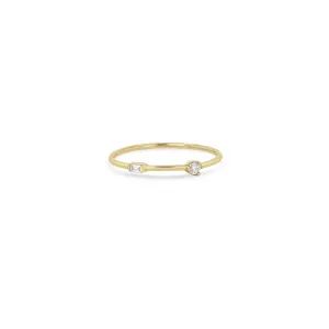 14k Baguette & Round Diamond Band Ring