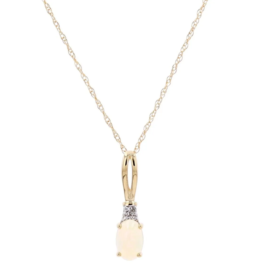14K Gemstone Oval Pendants<p><strong>More Colors Available</p></strong>