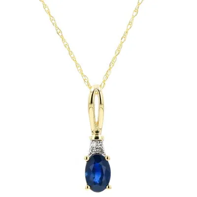 14K Gemstone Oval Pendants<p><strong>More Colors Available</p></strong>