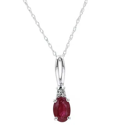 14K Gemstone Oval Pendants<p><strong>More Colors Available</p></strong>