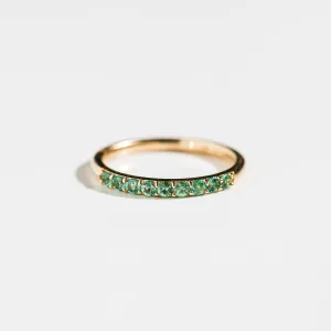 14k Gold Emerald Band