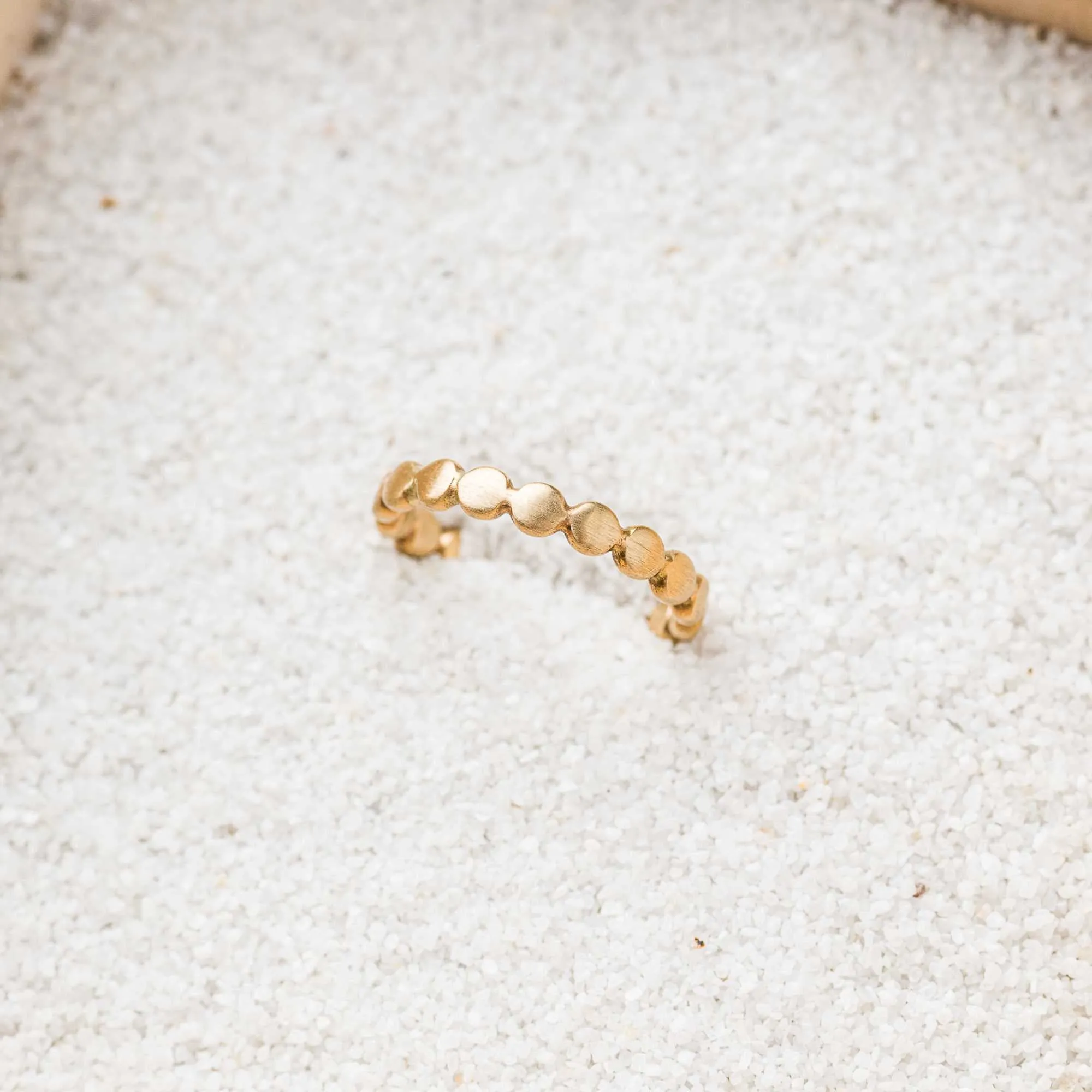 14k Gold Grande Beaded Band