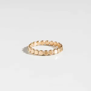 14k Gold Grande Beaded Band