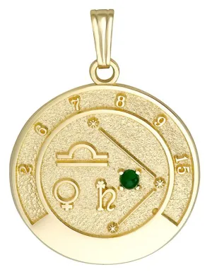 14k Gold Libra Talisman Pendant