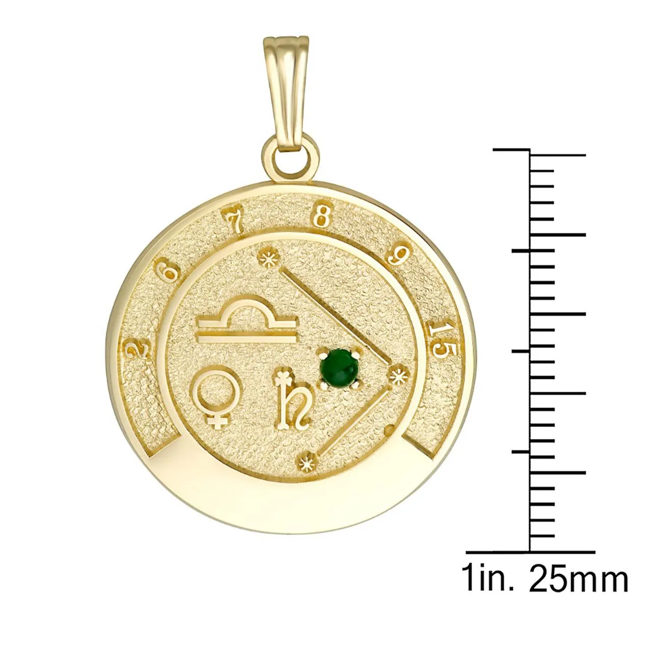 14k Gold Libra Talisman Pendant