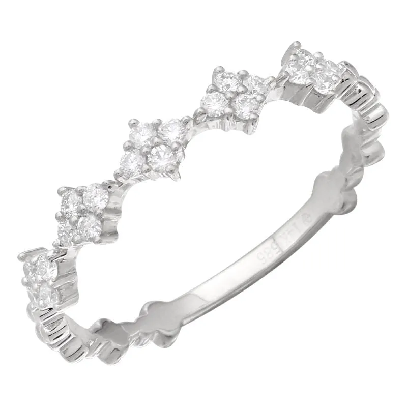 14K Rose Gold Diamond Stackable Ring