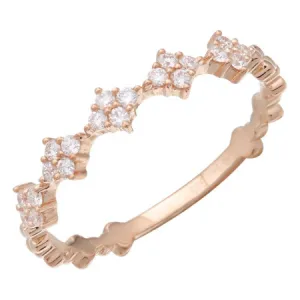 14K Rose Gold Diamond Stackable Ring