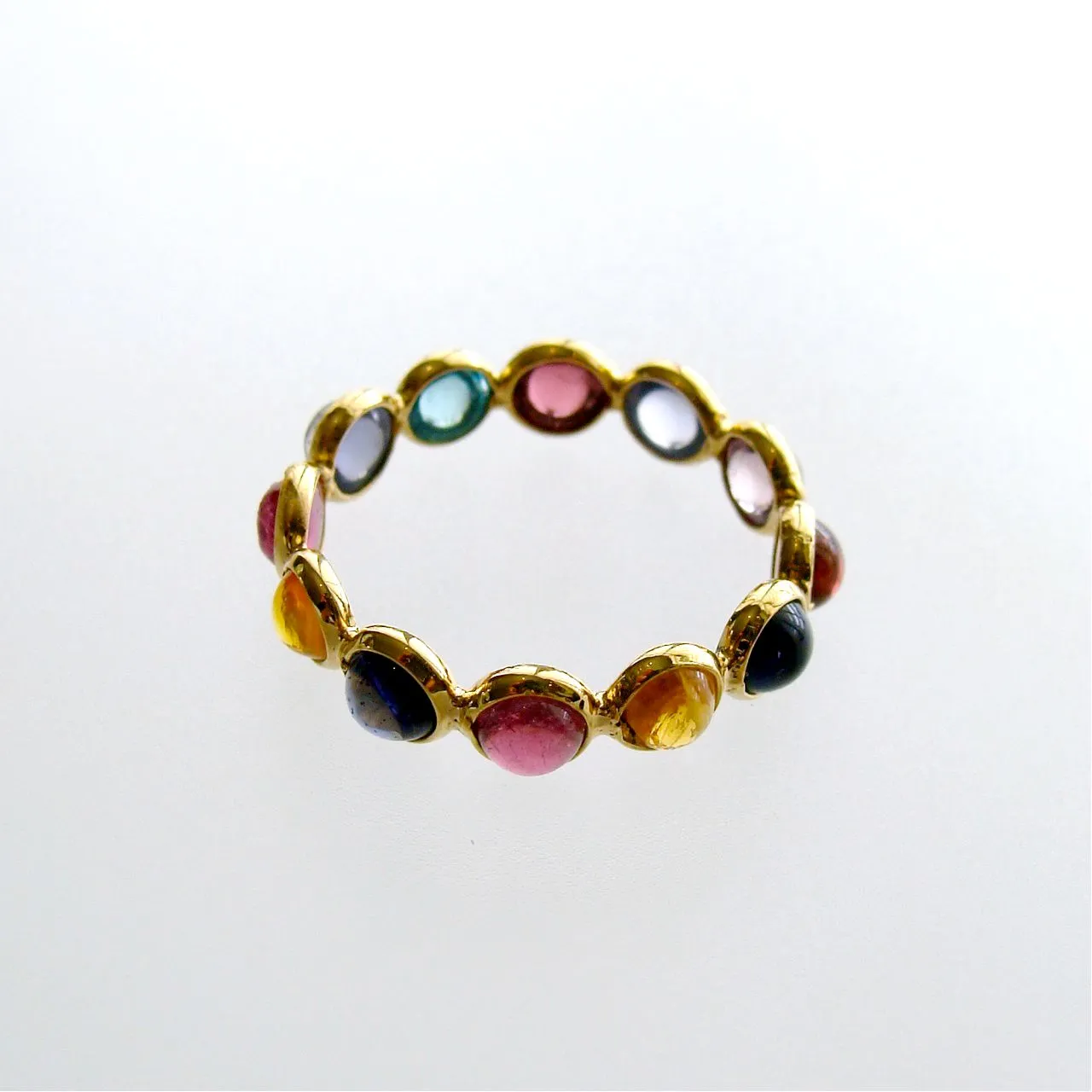 14k Tourmaline Stacking Ring - Confetti Ring