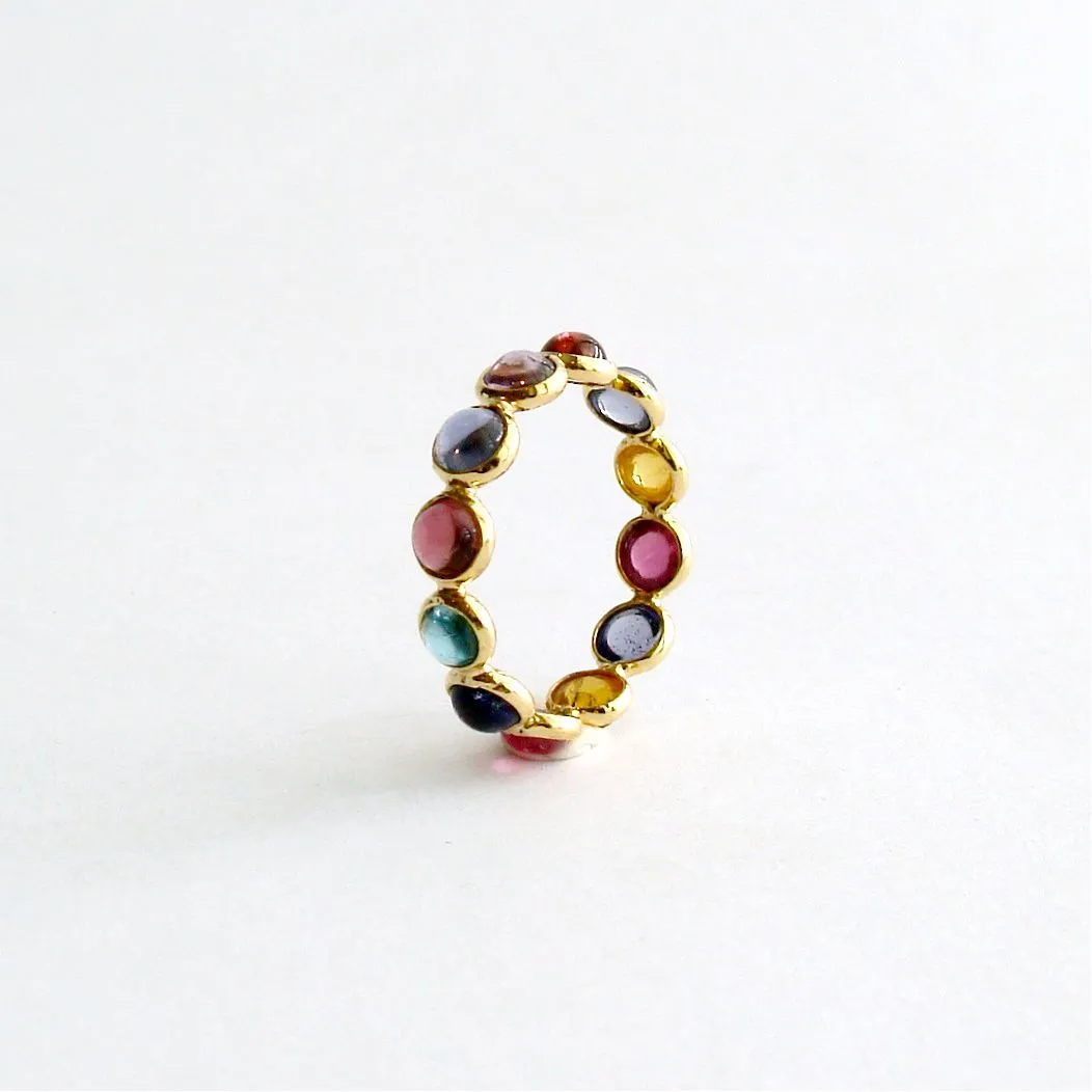 14k Tourmaline Stacking Ring - Confetti Ring