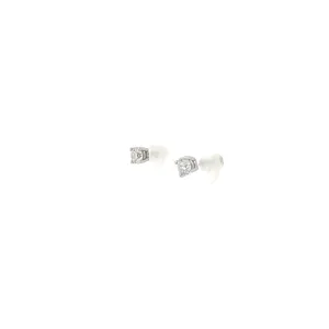 14k White Gold .60CT G SI2 Round Diamond Stud Earrings