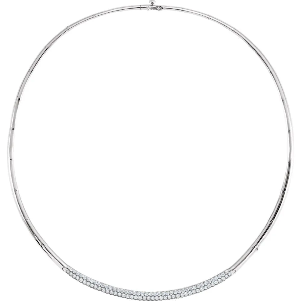 14k White Gold Diamond Necklace