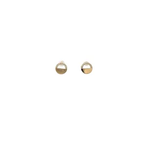 14k Yellow Gold .10ct G SI1 Round Diamond  Stud Earrings