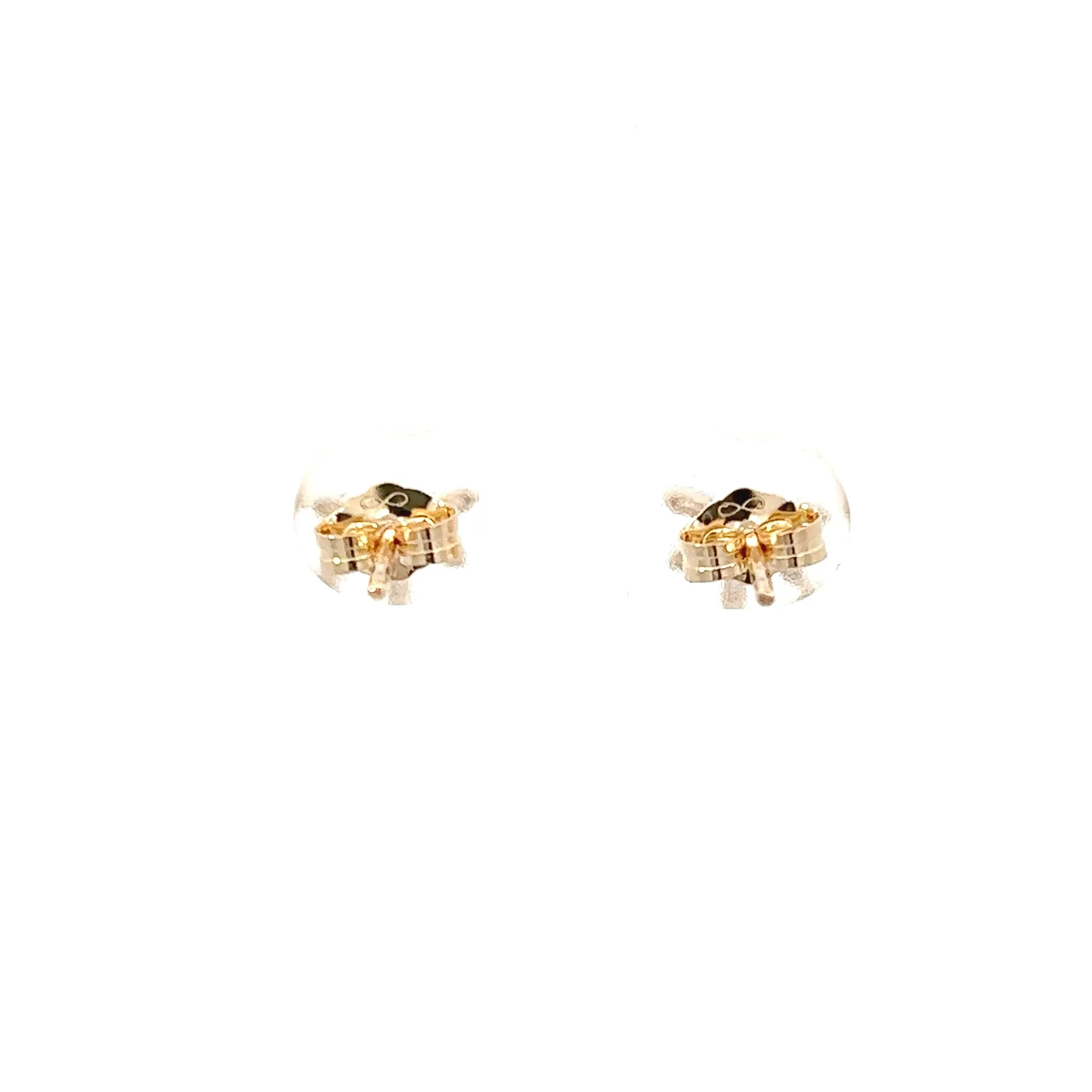 14K Yellow Gold Baguette And Round Diamond Fashion Stud Earrings (.20ctw)