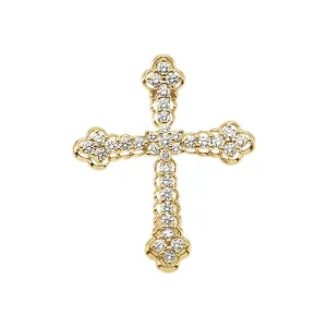 14k Yellow Gold Cross Pendant Mounting
