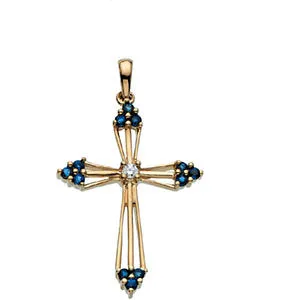 14k Yellow Gold Cross Pendant