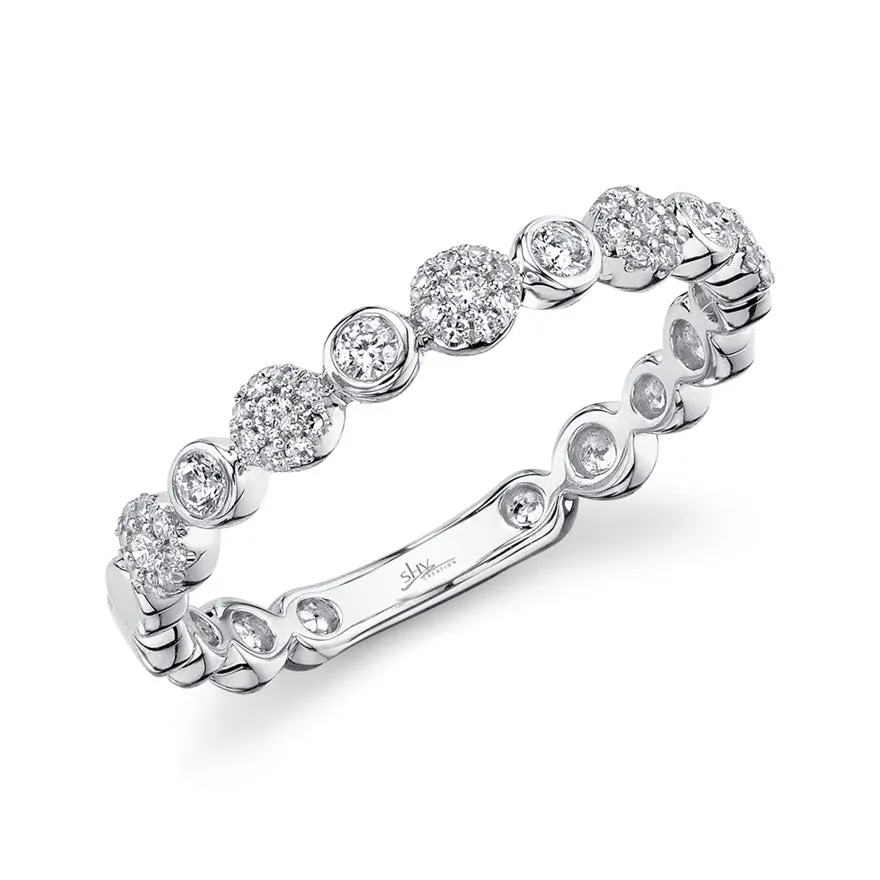 14K Yellow Gold Diamond Circles Band