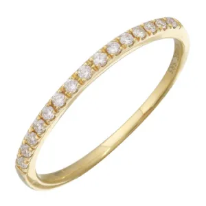 14K Yellow Gold Diamond Half-Way Band