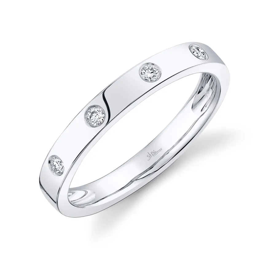 14K Yellow Gold Diamond High Polish Band