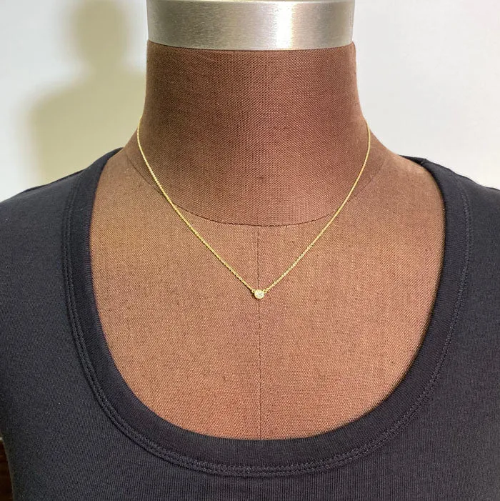 14K Yellow Gold Diamond Pendant .16cts