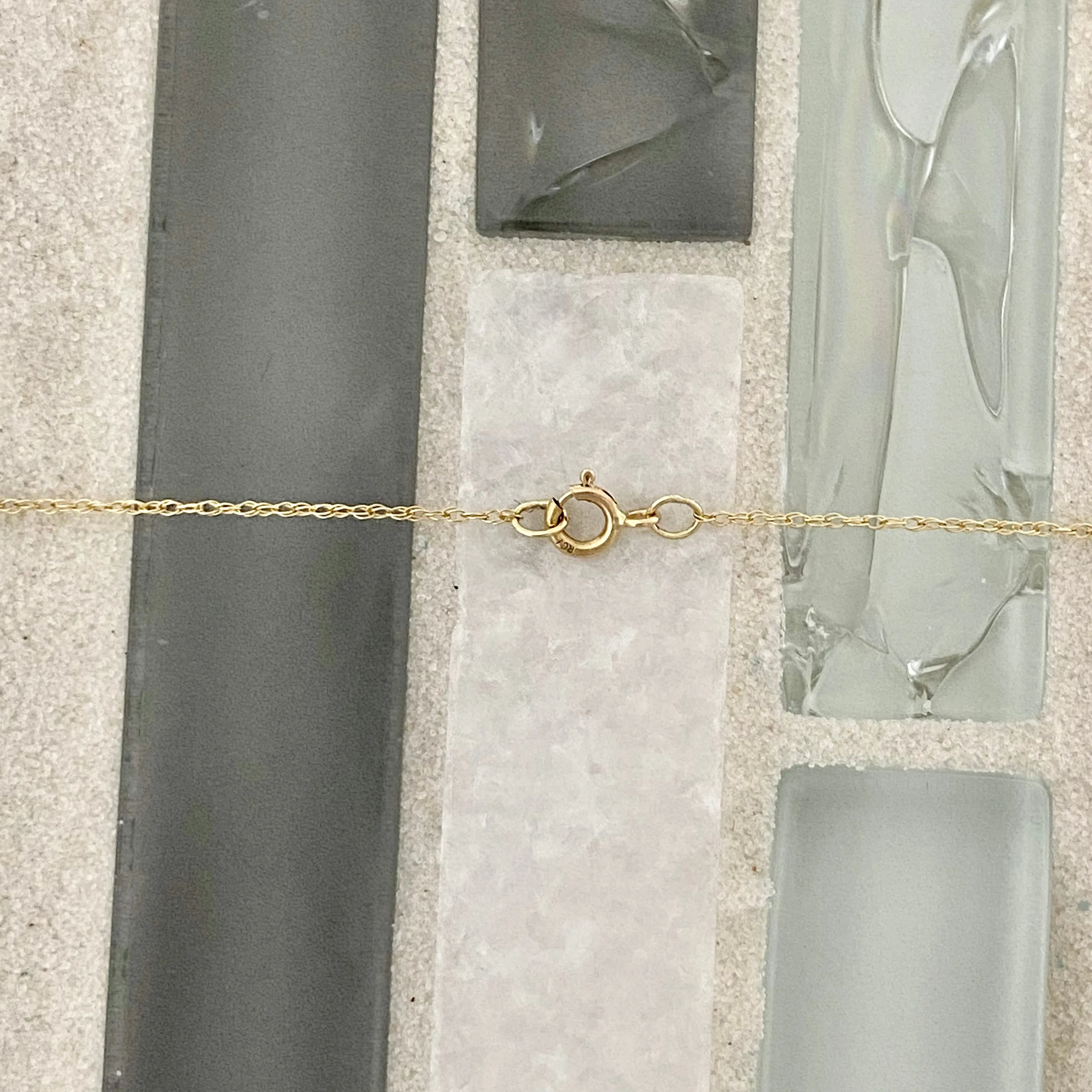 14k Yellow Gold Emerald And Diamond Necklace 18”