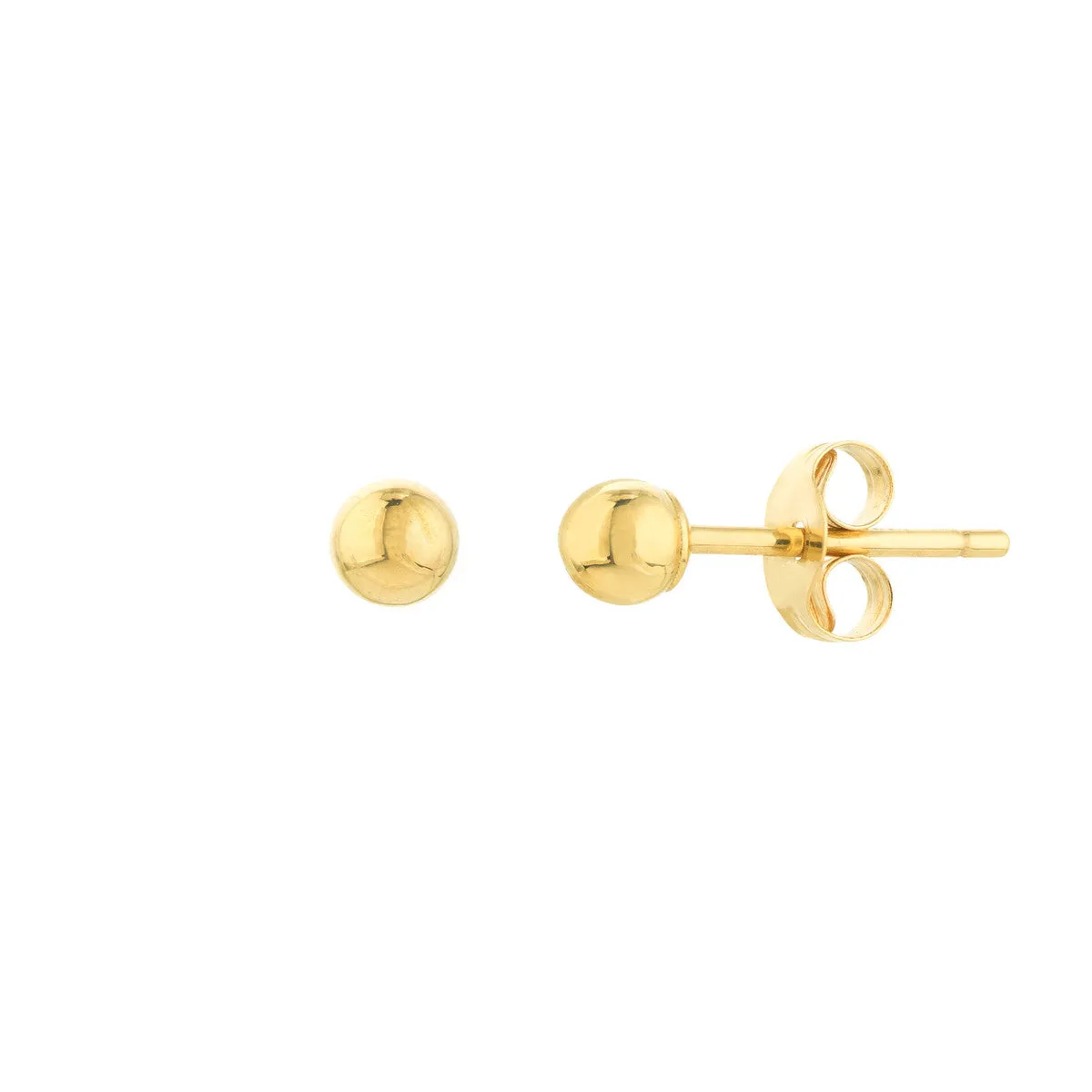 14kt Gold 3mm Ball Stud Earrings