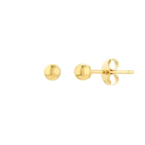 14kt Gold 3mm Ball Stud Earrings