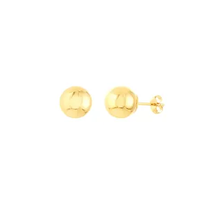 14kt Gold 8mm Ball Stud Earrings