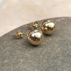 14KT Yellow Gold Polished Ball Stud Earrings 6mm
