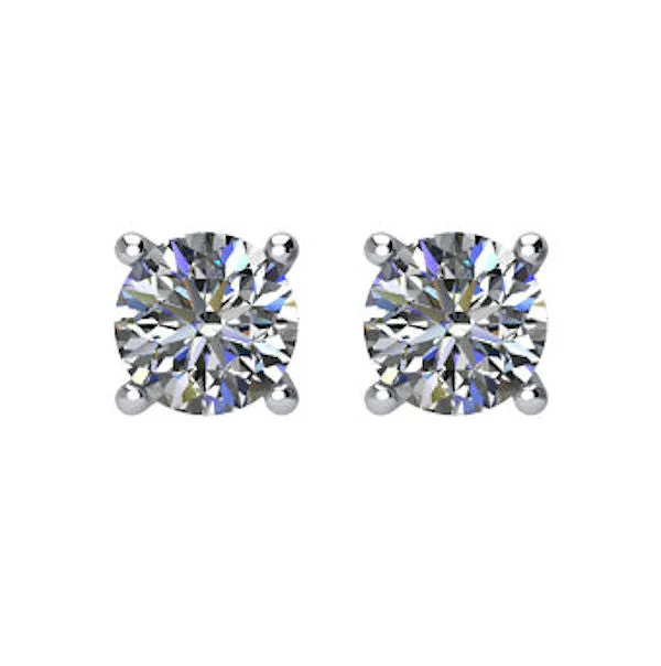 1/5 CT TW Round Diamond Stud Earrings