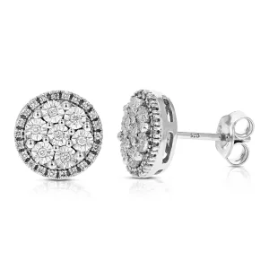 1/5 cttw Lab Grown Diamond Stud Earrings in .925 Sterling Silver