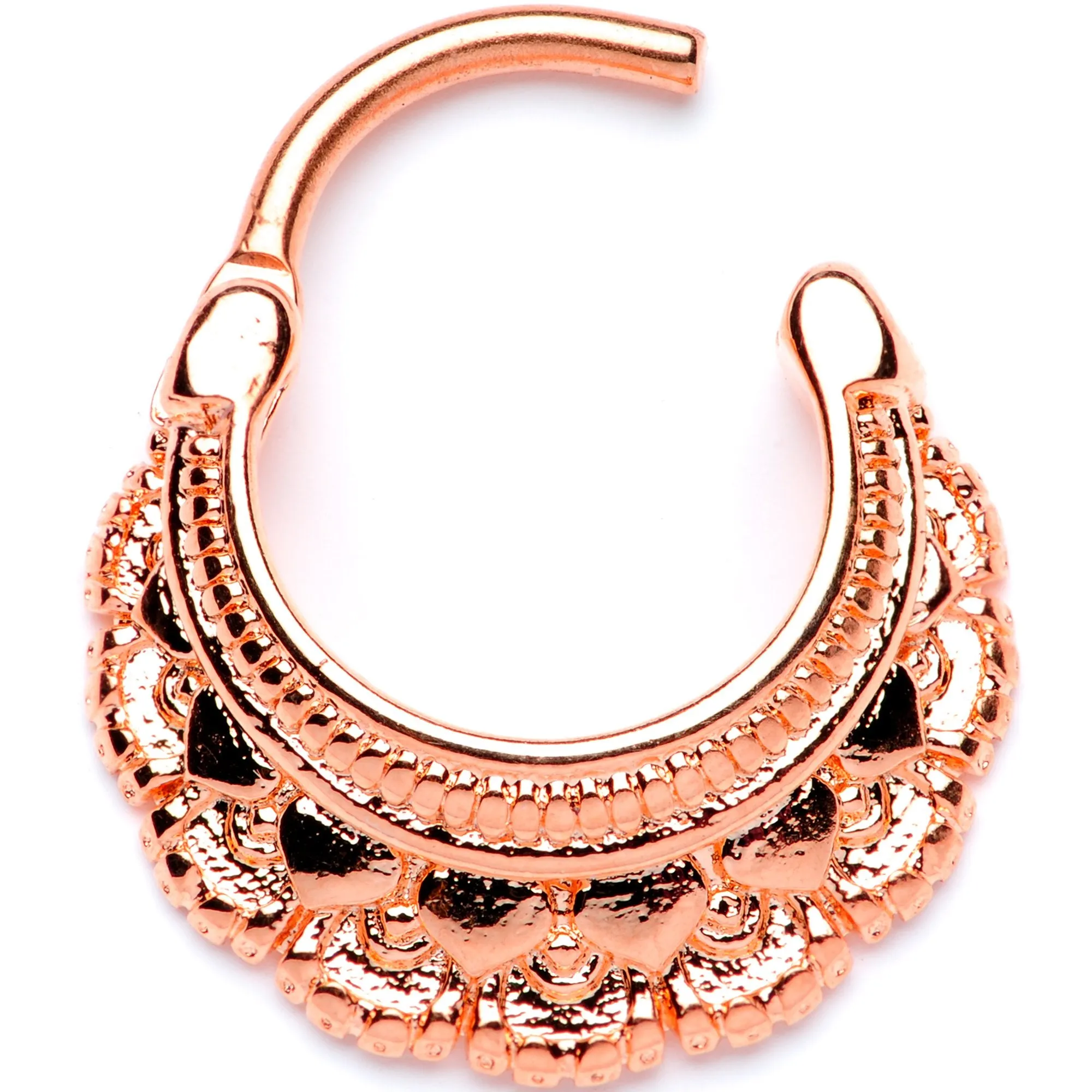 16 Gauge 3/8 Rose Gold Tone Always Elegant Septum Clicker