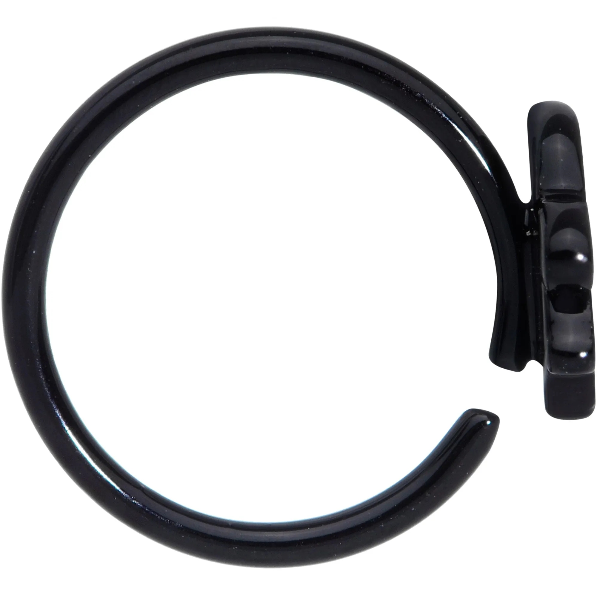 18 Gauge 3/8 Black Watermelon Sloth Nose Hoop