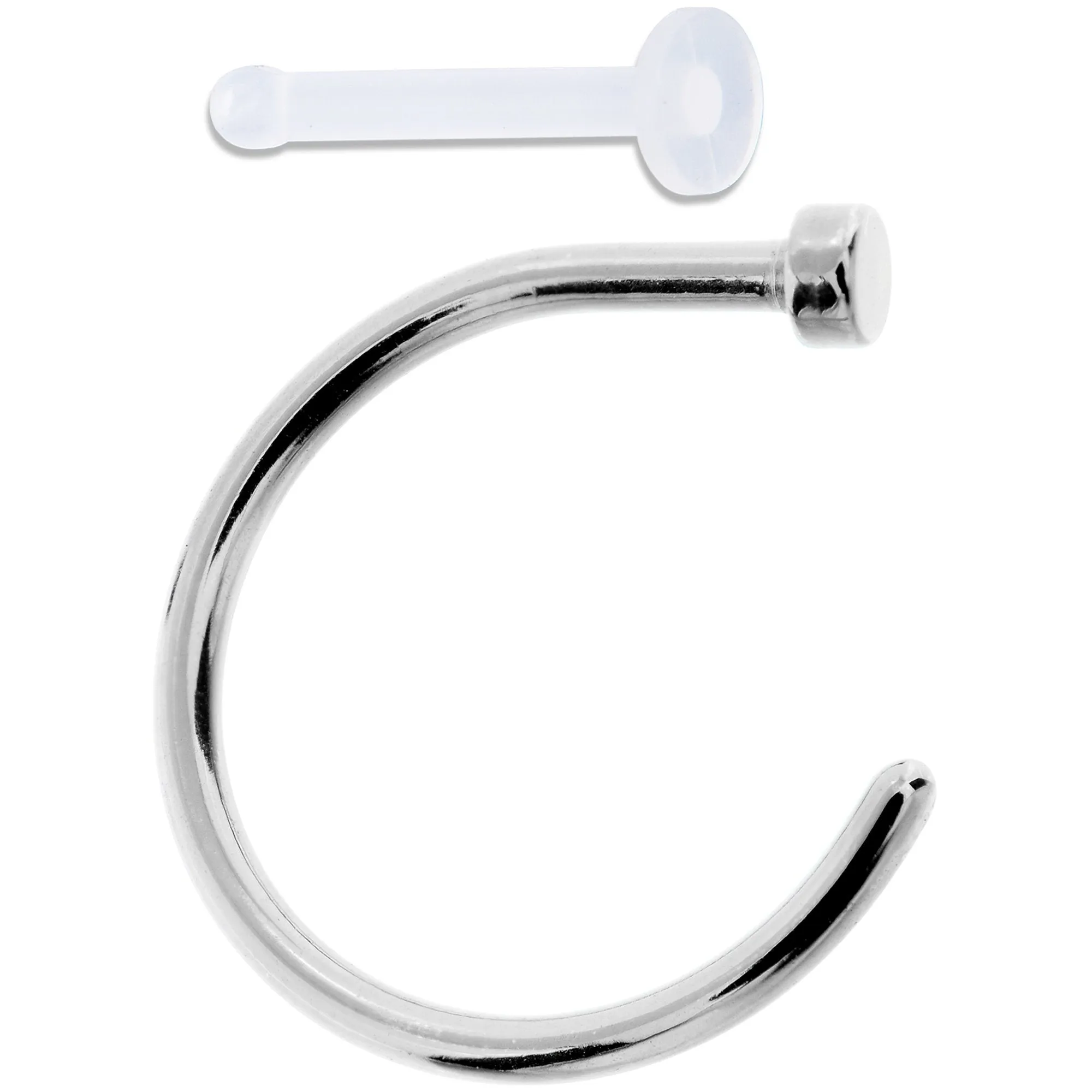 18 Gauge 3/8 Pack Set of 3 Assorted Stainless Steel Nose Hoop Rings
