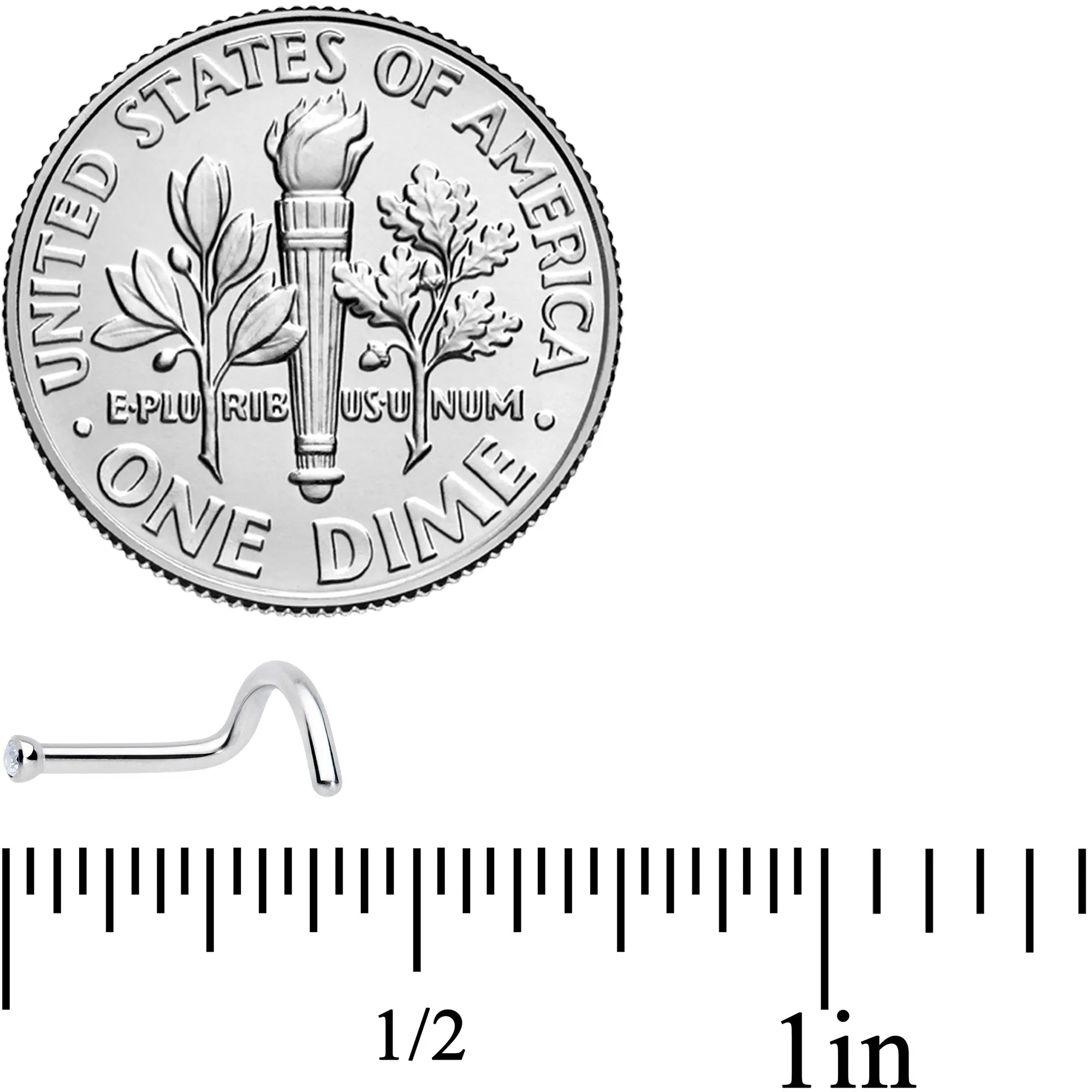 18 Gauge Clear 1.5mm Grade 23 Titanium Press Fit Left Side Nose Screw