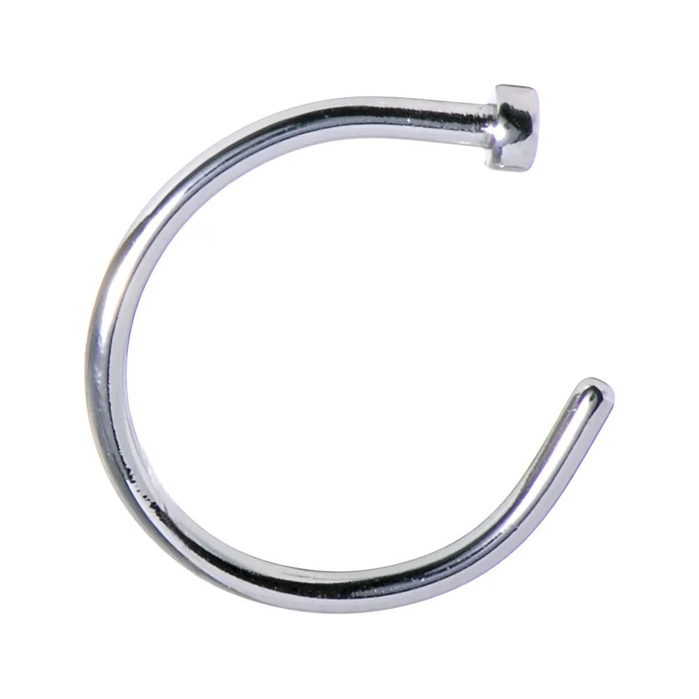 18 Gauge Stainless Steel Nose Hoop - 3/8
