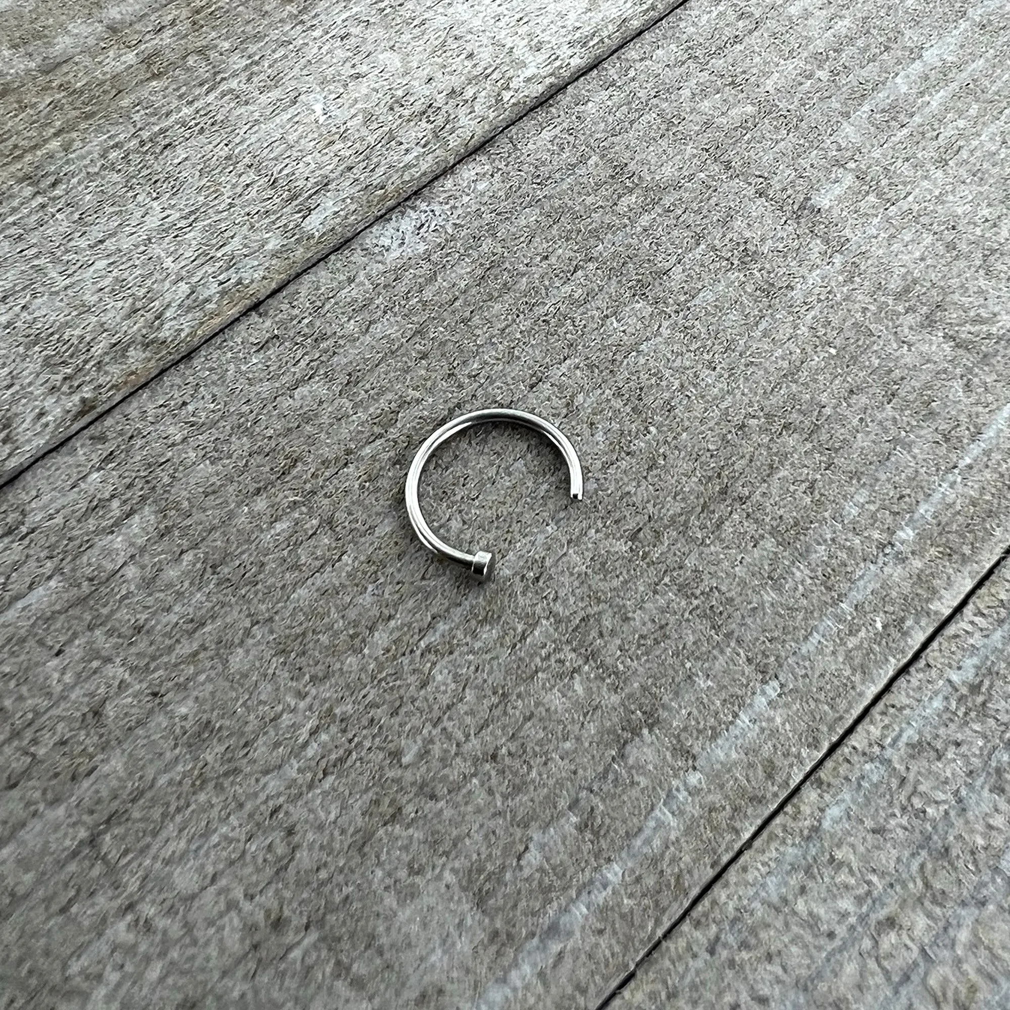 18 Gauge Stainless Steel Nose Hoop - 3/8