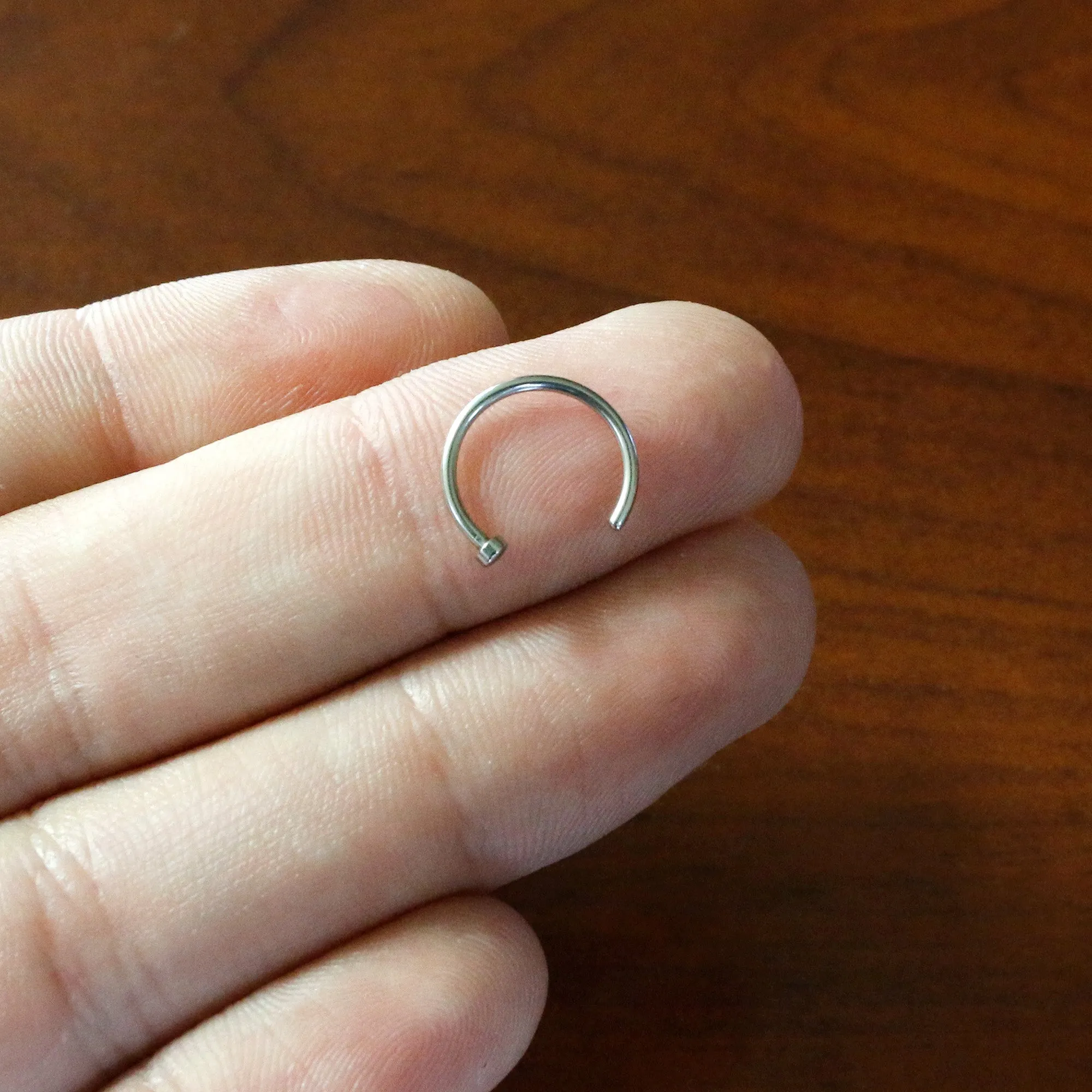 18 Gauge Stainless Steel Nose Hoop - 3/8