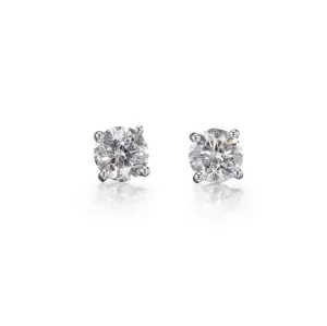 18ct White Gold Diamond Stud Earrings