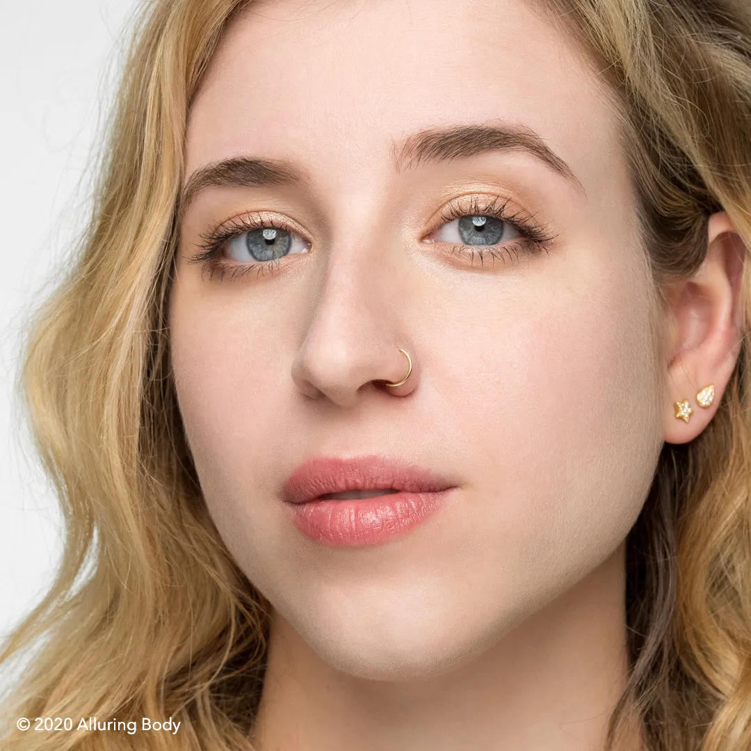 18k Gold Nose Hoop