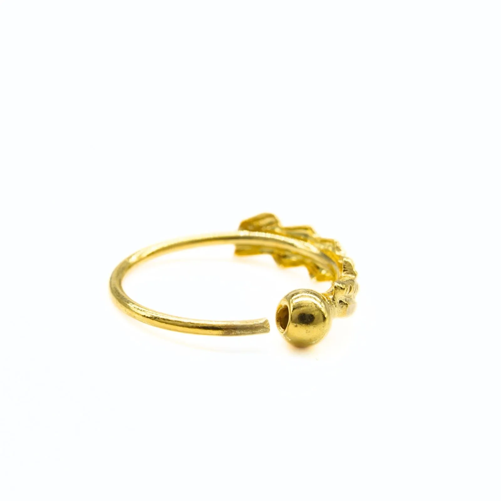 18K Real Gold Indian designer Nose ring Nose Hoop Ring 22g