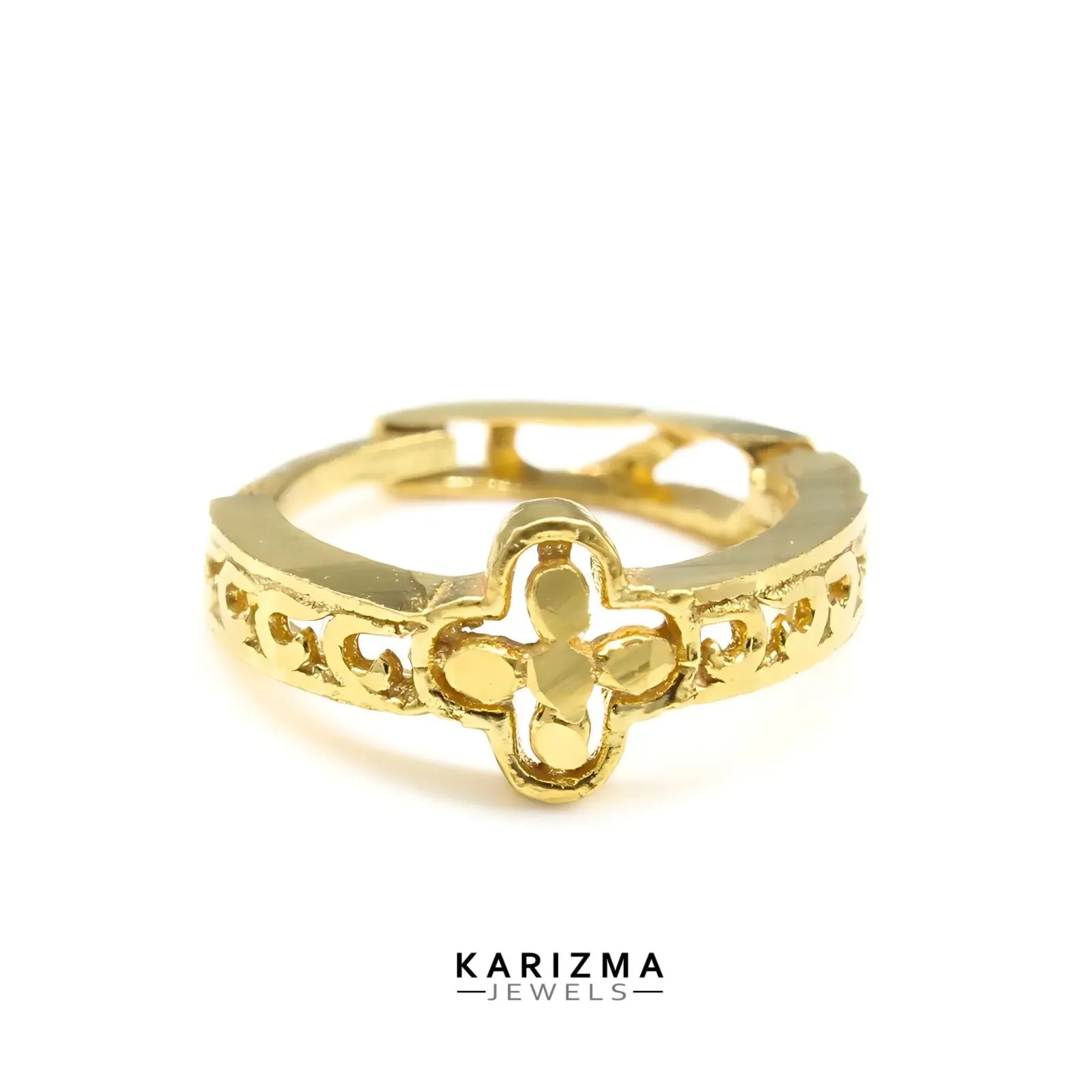18K Real Gold Indian women Excellent Clicker Nose ring Nose Hoop Ring 22g