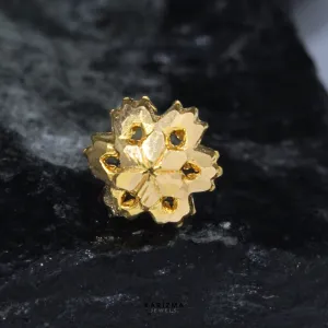 18K Real Gold Indian Women gifting party wear Nose stud nose ring Push Pin