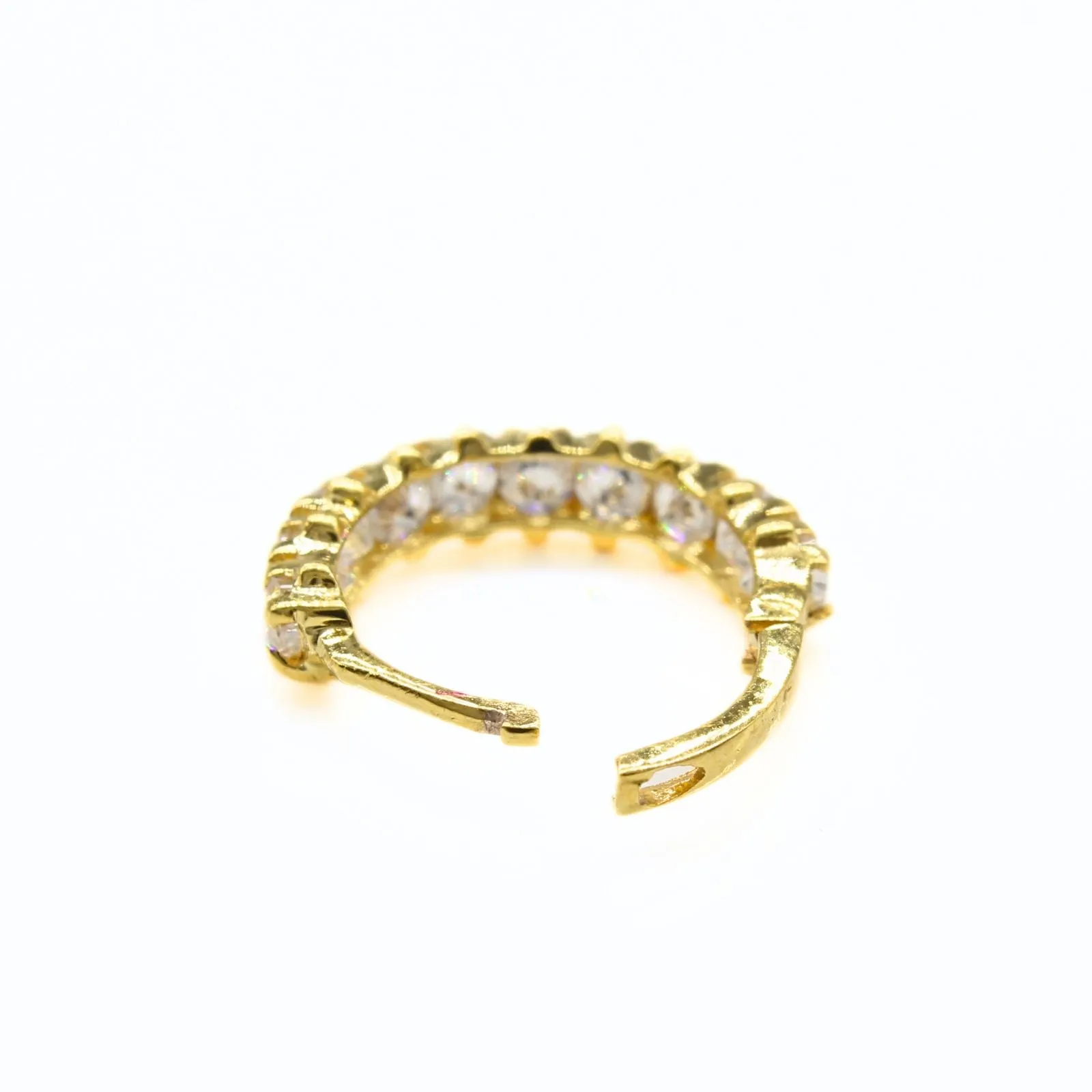 18K Real Gold Nose ring CZ Clicker Excellent gifting Nose Hoop Ring 20g