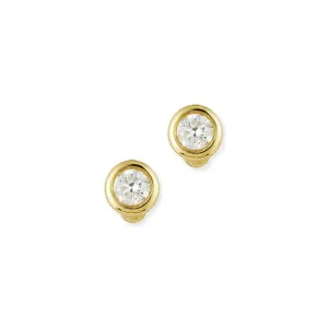 18K Yellow Gold Roberto Coin Diamond Stud Earrings