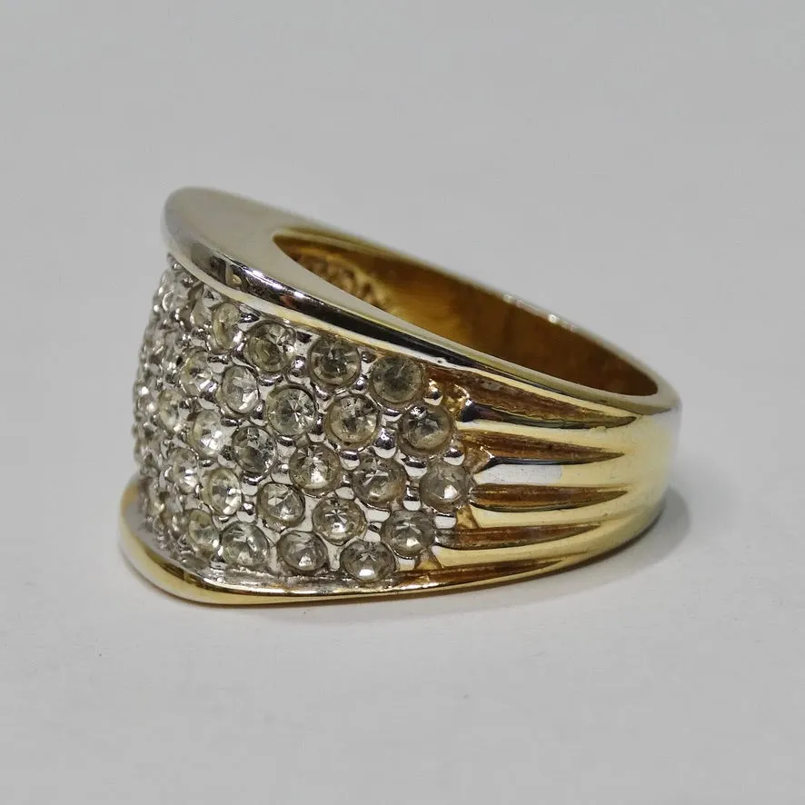 1980s 18K HGE Cocktail Ring