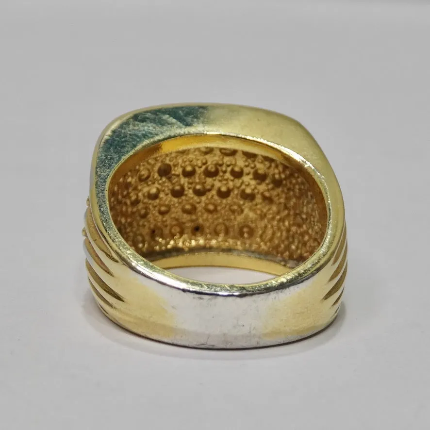 1980s 18K HGE Cocktail Ring
